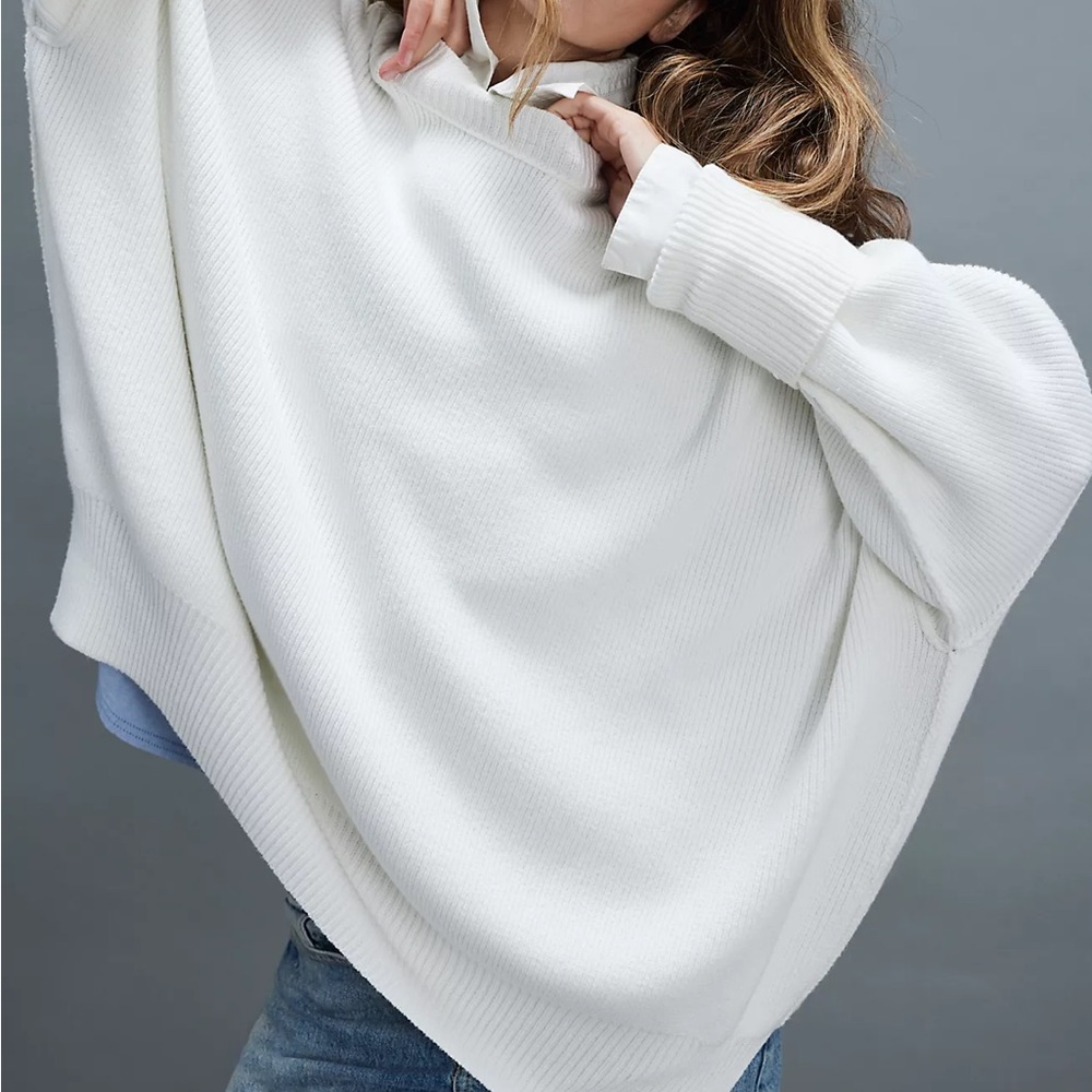 Oversized Women's White Sweater
